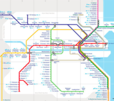 Screengrab of Dublin Public Transport Network map