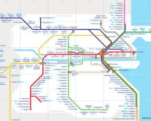 Screengrab of Dublin Public Transport Network map