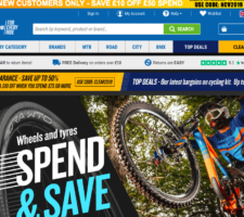 Screen grab of Chain Reaction Cycles website