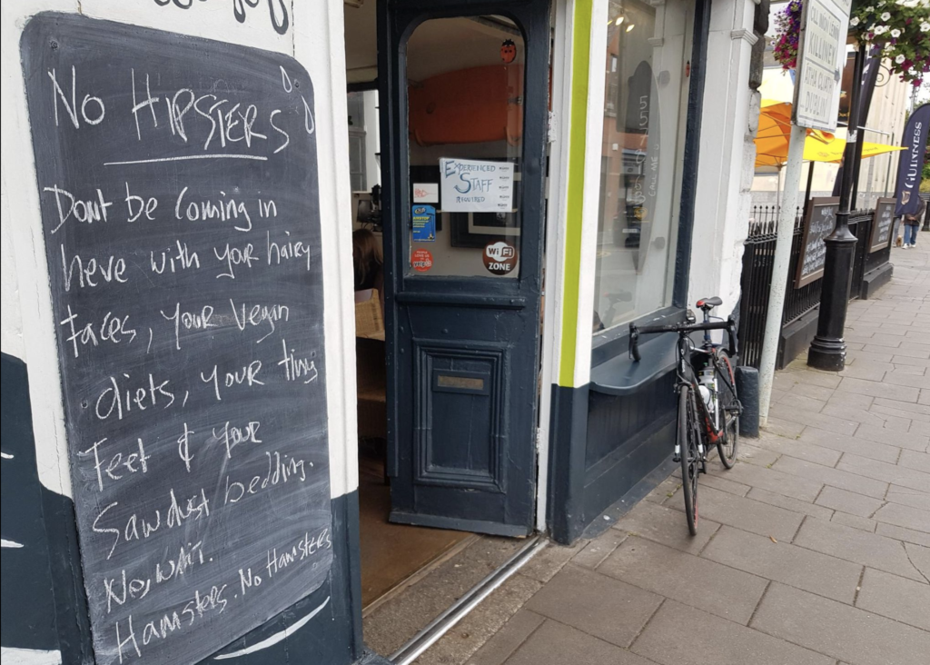 My bike outside Mugs Cafe in Dalkey. Taking a well earned break helps recharge both on the bike and at work, all as part of strengthening our work mindset.